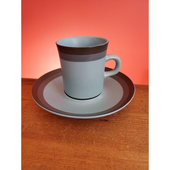 Arrowstone Navajo Blue By Kasuga Japan 5 Cups and 7 Saucers Coffee Tea Mugs EUC - Picture 4 of 9